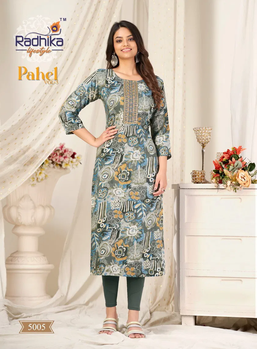 Radhika Pahel Vol 5 Printed Kurtis Catalog